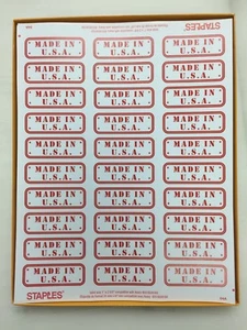 MADE IN USA 2 5/8” X 1” 1020 Shipping Labels 34 Sheets FREE SHIPPING - Picture 1 of 3