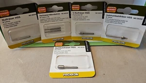 Paquetes de 5 bits PROXXON 6 piezas. Brocas de enrutador y taladro nuevas en paquete - Imagen 1 de 9