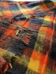 Vintage Mohair Blanket~ Lan-Air-Cel~ Autumn Colours