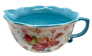 Tazón de cerámica caprichoso de flores silvestres Pioneer Woman con boquilla usado en excelente estado - Imagen 1 de 4