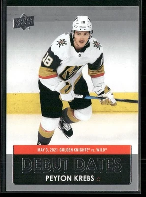 2021-22 Upper Deck Series 1 - Debut Dates Peyton Krebs #DD-14 - Image 1 of 2