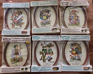 6 kits de costura Hummel exquisitos artesanías de galería vintage de los años 70 artes y manualidades - Imagen 1 de 8