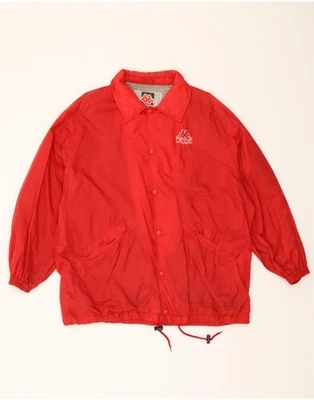 KAPPA Mens Oversized Graphic Rain Jacket UK 38 Medium Red Nylon DH42 - Image 1 of 3