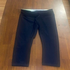 Lululemon schwarz & grün Patchwork Taille Wunder unter Wende Crop. Größe 12 - Bild 1 von 6