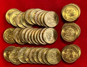 S106 Mexico 50 Coins from Mint Bag - 5 Centavos 1963 Mo KM#426 UNC - Picture 1 of 4