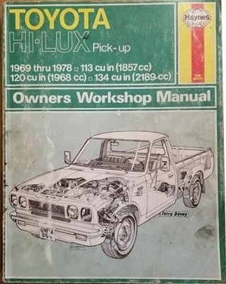1969-1978 Toyota Pick-Up Haynes Auto Riparazione Manuale Camion Negozio - Immagine 1 di 4