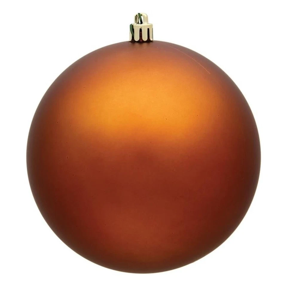 Vickerman 10" Contemporary Plastic Ball Ornament in Matte Copper - Image 1 of 1