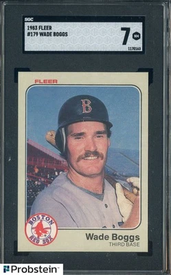 Fleer Baseball 1983 #179 Wade Boggs Boston Red Sox radiocontrol novato de la corte SGC 7 casi nuevo Foto 1 de 2