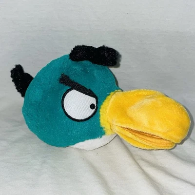 RARE Angry Birds 5" Hal Plush Open Beak Green Toucan Bird 2010 Commonwealth - Image 1 of 4