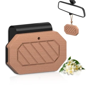 Car Air Freshener - 2 in 1 Wood Air Freshener - Visor Clip & Hanging Car Odor... - Picture 1 of 7