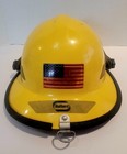 VTG 1999 FIREMANS HELMET-1999 BULLARD FIRE DOME-W/ FACE SHIELD & NECK GAURD