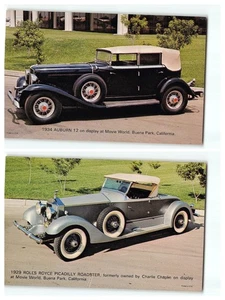 2 Werbekarten Oldtimer Auburn Rolls-Royce West Haven CT - Bild 1 von 5