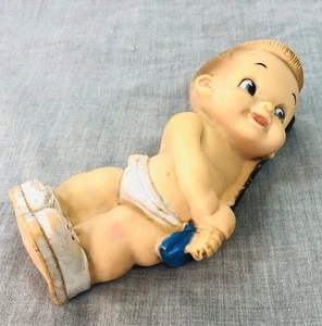 Giocattolo spremuta gomma golfista bambino ha usura vintage. Squeaker non operativo - Foto 1 di 13