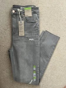 M&S WOMENS IVY HIGH WAISTED SKINNY RAW HEM DISTRESSED JEANS Size 12 BNwt - Picture 1 of 9