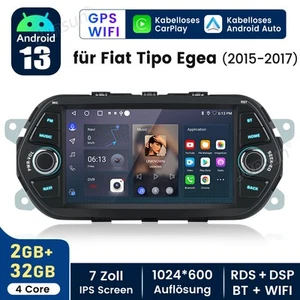 2+32GB CarPlay Android 13 BT FM WIFI DAB+ Autoradio Für Fiat Tipo Egea 2015-2021 - Bild 1 von 11