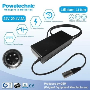 29.4V 2A XLR 4-pin Charger for 24V EBCO 20 TranzX ebike Battery - Picture 1 of 2
