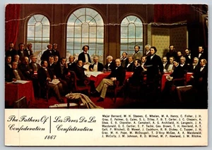 Postcard Continental  Fathers Of The Confederation  1867  [hr] - Picture 1 of 2