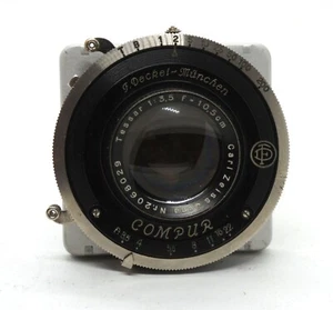 Carl Zeiss Jena Tessar FAST lens  3.5/10.5 cm in a COMPUR shutter Medium Format - Picture 1 of 4