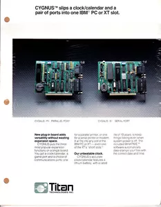 Titan IBM PC und XT Boards - Original Werbeflyer - Bild 1 von 1