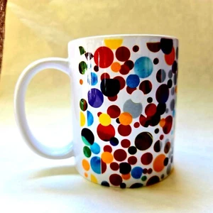 Coffee Quips Crafted Poka Dot Fun Artistic Ceramic Coffee Mug - Picture 1 of 7