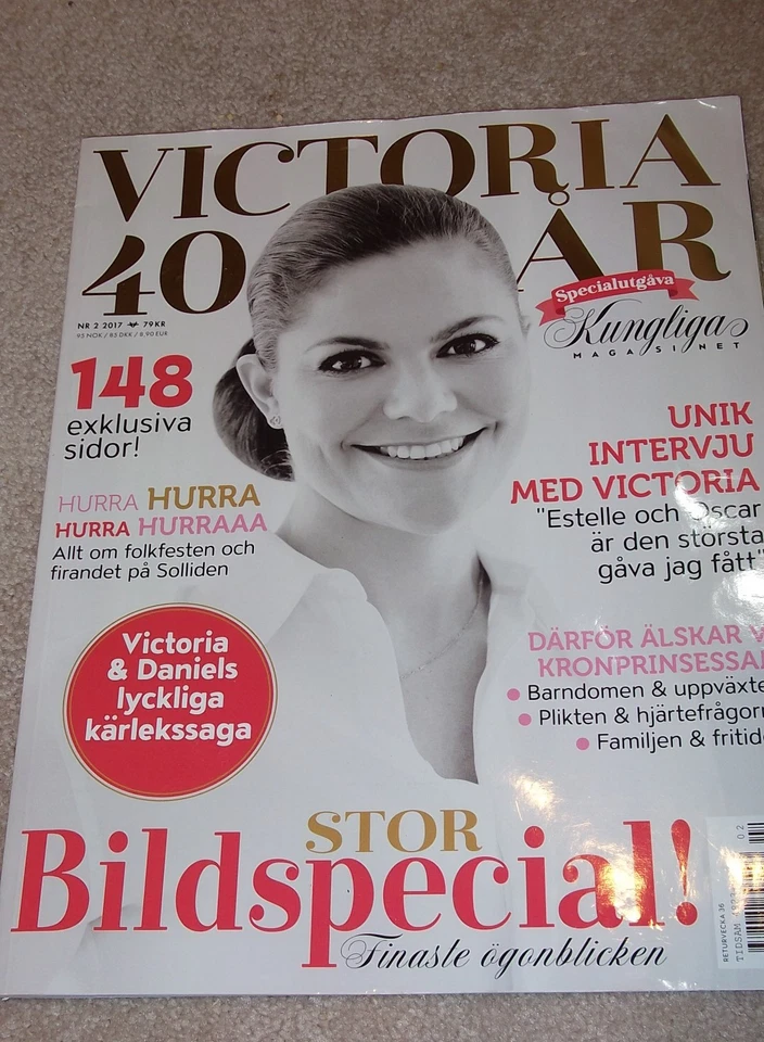 Crown Princess Victoria 40 Ar  Victoria 40th birthday commemorative magazine - Image 1 of 1