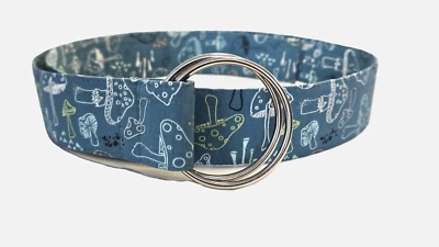 Cinturón de tela con estampado de setas para mujer Foto 1 de 2