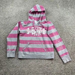 Disney Hoodie Girls Medium Pink Gray Rhinestones Walt Disney World Sweatshirt - Picture 1 of 10