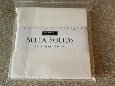 Moda Bella Solids Charm Pack 42 - 5" Squares  WHITE 9900PP 98 Cotton 44/45" - Image 1 of 2
