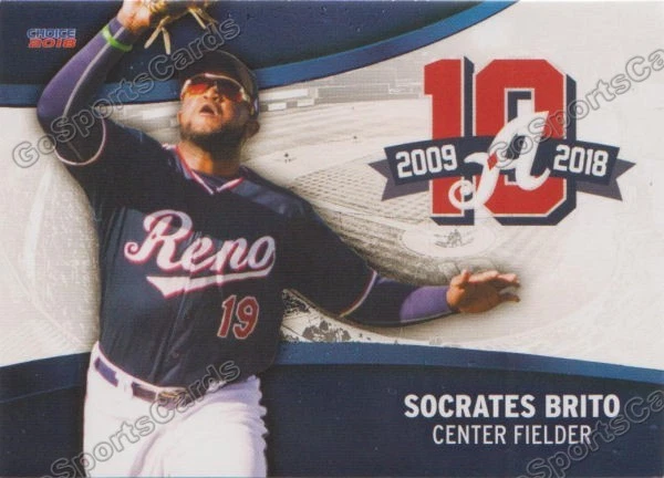 2018 Reno Aces Socrates Brito RC Rookie Arizona Diamondbacks - Image 1 of 1