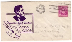 #886 Augustus Saint-Gaudens Famous Amer 1940 FDC -  Reid w/ NY World's Fair CCL - Picture 1 of 2