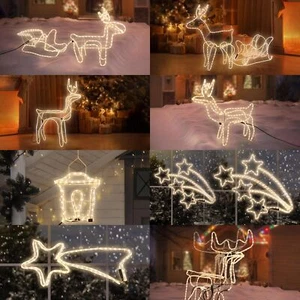 Adornos decoración de navidad exterior/interior iluminación LED reno estrellas - Imagen 1 de 37
