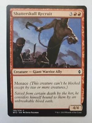 MTG Magic The Gathering Card Shatterskull Recruit Creature Giant Warrior Red  - Image 1 of 2