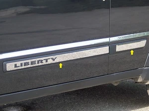 2008-2012 JEEP LIBERTY * 4 Piece Stainless Steel Body Molding Insert Trim Kit - Bild 1 von 1