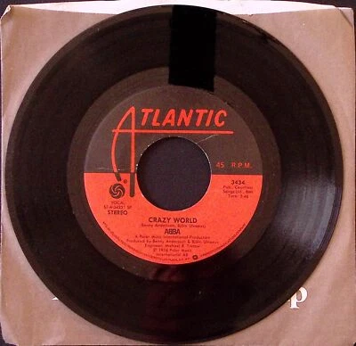 ABBA/ CRAZY WORD/MONEY, MONEY, MONEY/ATLANTA RECORD VINYL 45 VG 32-4 - Image 1 of 3