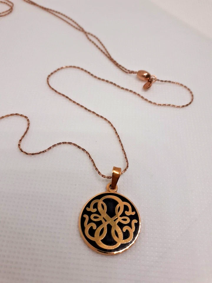 NUEVO SIN ETIQUETAS Alex & Ani Path Of Life Colgante Tirar Cadena Ajustable Bronce 32" Collar Foto 1 de 4