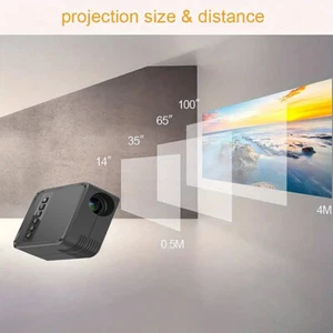 Portable Mini 1080P Projector 100 Inches Screen Eye Protection Beamer 5V 2A USB - Picture 1 of 12