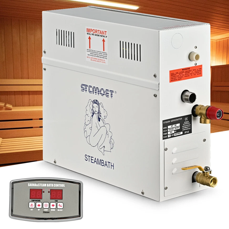 9KW steam Generator Shower ST-135M Sauna Bath Spa Control Humidifier Certificate - Image 1 of 4