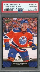 Connor McDavid 2015 Upper Deck Hockey Rookie Card RC #CM-20 Graded PSA 10 - Picture 1 of 2