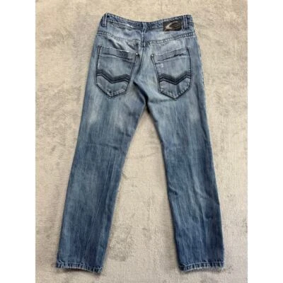 Jeans Energie Lazo Para Hombre Azul 32x32 Y2K Denim Recto Desteñido Foto 1 de 4