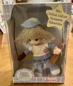 Precious Moments Baby Boy Collection Plush DAVID w/ Baseball Bat & Glove C10 - Picture 1 of 6