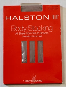 HALSTON III Body Stocking M Town Taupe vintage - Picture 1 of 4