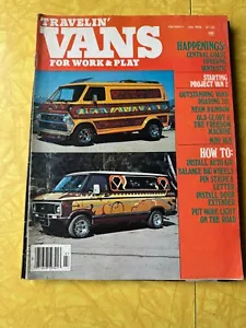 RARE TRAVELIN VANS FOR WORK & PLAY VINTAGE VAN MAGAZINE MINI PINSTRIPING LETTERS - Picture 1 of 2