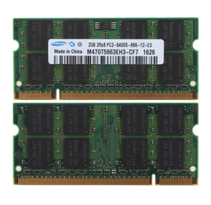 PC2-6400 DDR2-800MHz 4GB (2X 2GB) 2 G SODIMM Memory For MacBook iMac 2008/2009 - Picture 1 of 6