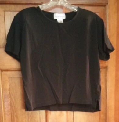 Top suéter negro 100 % rayón Rena Rowan para mujer talla L Foto 1 de 4