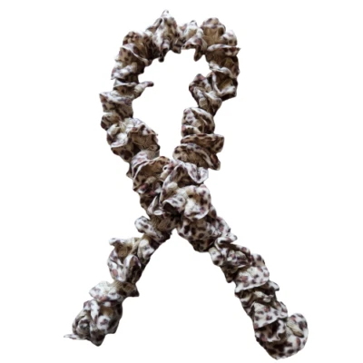 Pink & Purple Leopard Print Ruffled Scarf Women's Winter Wear Accessory - Image 1 of 3