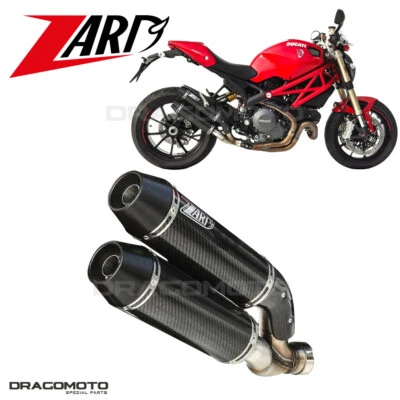 Monster 1100 Evo Ducati 2013 ZARD escape superpuesto carbono RC ZDU118S10CAR Foto 1 de 4