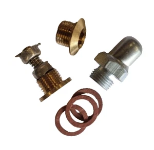 LAMBRETTA BRASS OIL DRAIN PLUG LEVEL MAGNETIC BREATHER WASHERS GP LI TV SX S2 - Picture 1 of 6