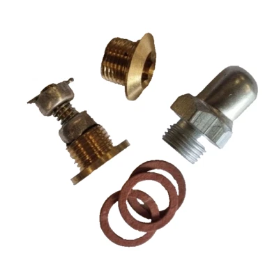 LAMBRETTA BRASS OIL DRAIN PLUG LEVEL MAGNETIC BREATHER WASHERS GP LI TV SX S2 - Image 1 of 4