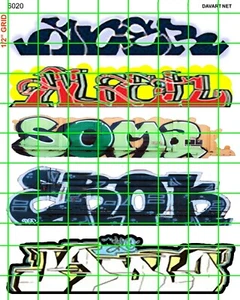 6020 DAVE'S DECALS ASSORTED GRAFFITI ART BOXCAR WALLS URBAN DOWNTOWN - Picture 1 of 3