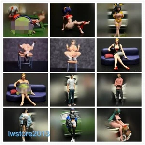 1/64 1/87 1/43 Beauty Girl Man Scene Miniatures Figures Model For Cars Vehicles - Picture 1 of 20